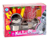 Metal Kitchen Cookware Set for Kids – Pretend Play Cooking Set