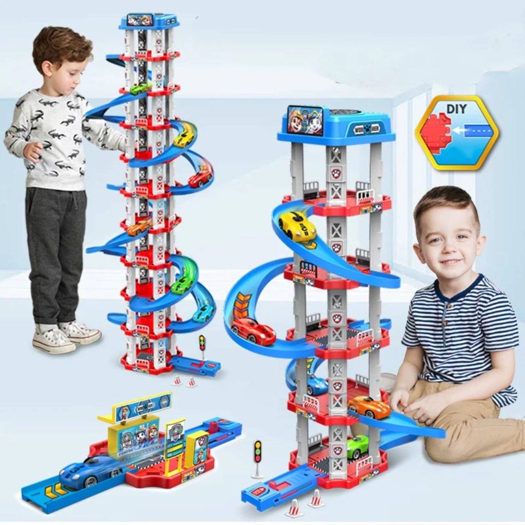 Speed Spin Way Spiral Race Track Tower – 105 Pieces