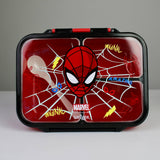 Smiggle Spider-Man Lunch Box & Bottle Set – 3-Compartment Lunch Box with Leak-Resistant Bottle