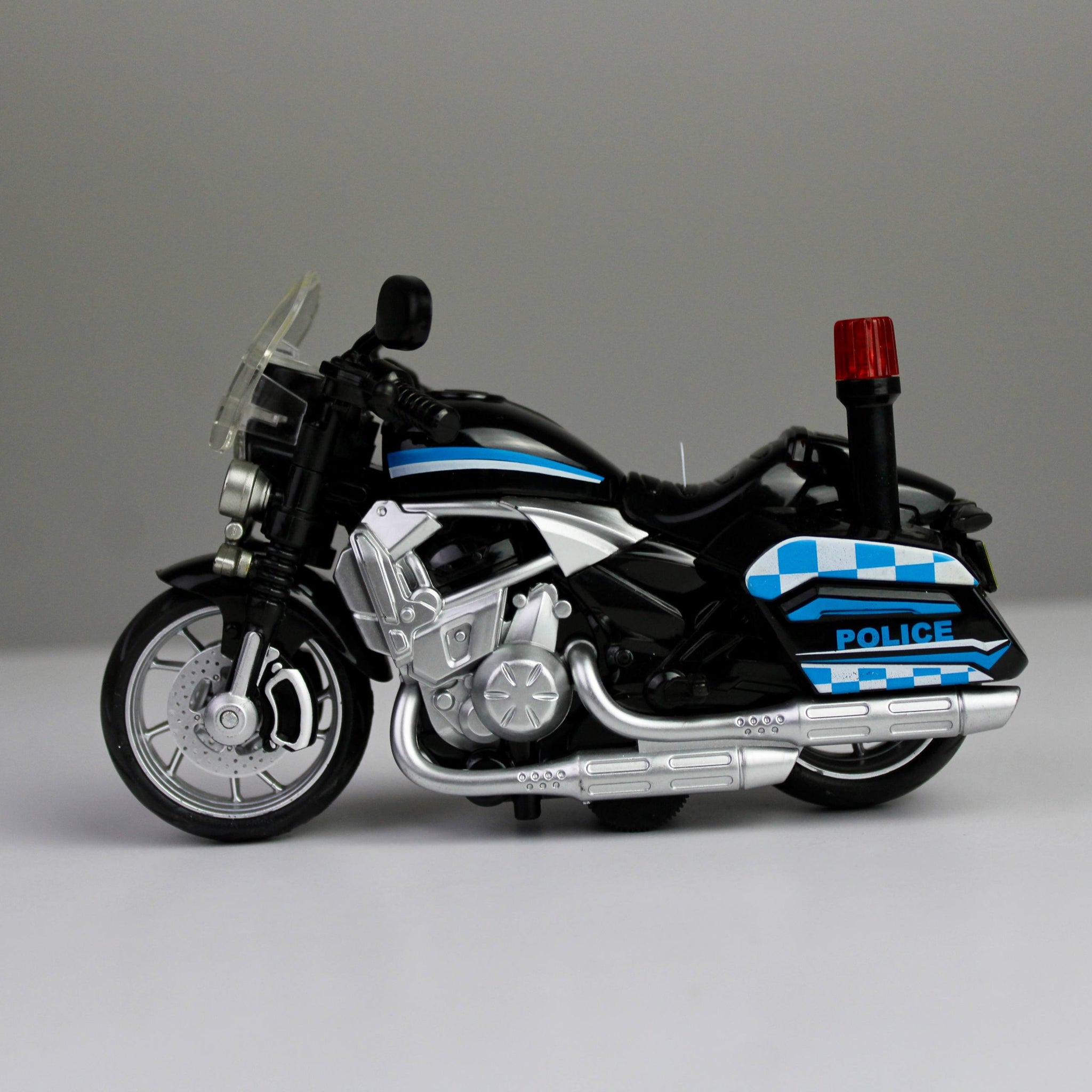Police Motorcycle 1:12 – Pull-Back Model with Lights & Siren Sounds