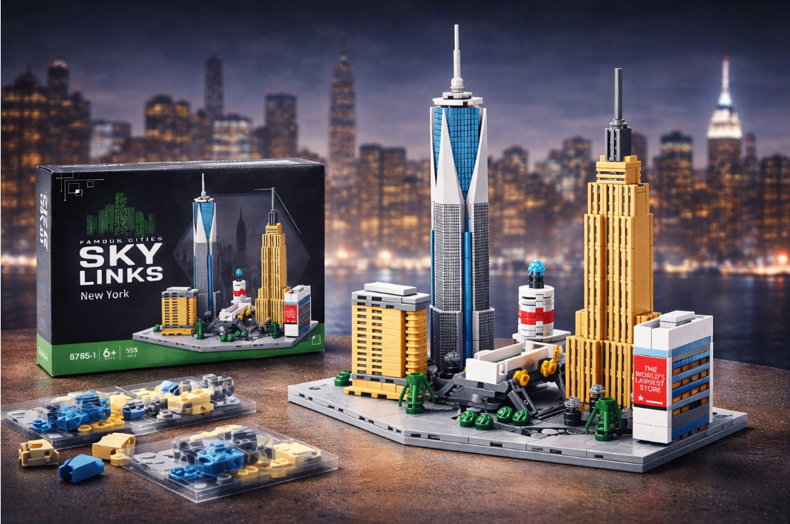 Sky Links Famous Cities New York – 555-Piece NYC Skyline Building Set
