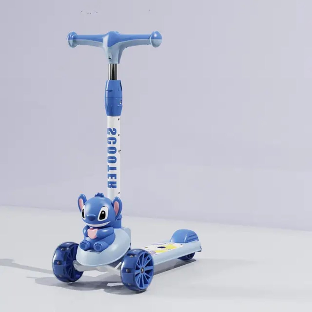 Stitch Kids Scooter – 3-Wheel Adjustable Height Scooter