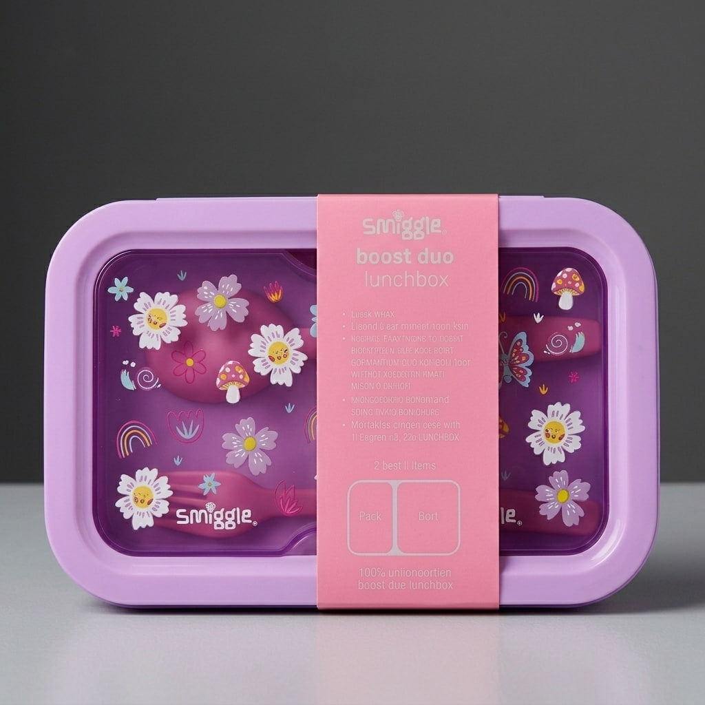Smiggle Girls Lunch Box & Water Bottle Set – Boost Duo + 650ml