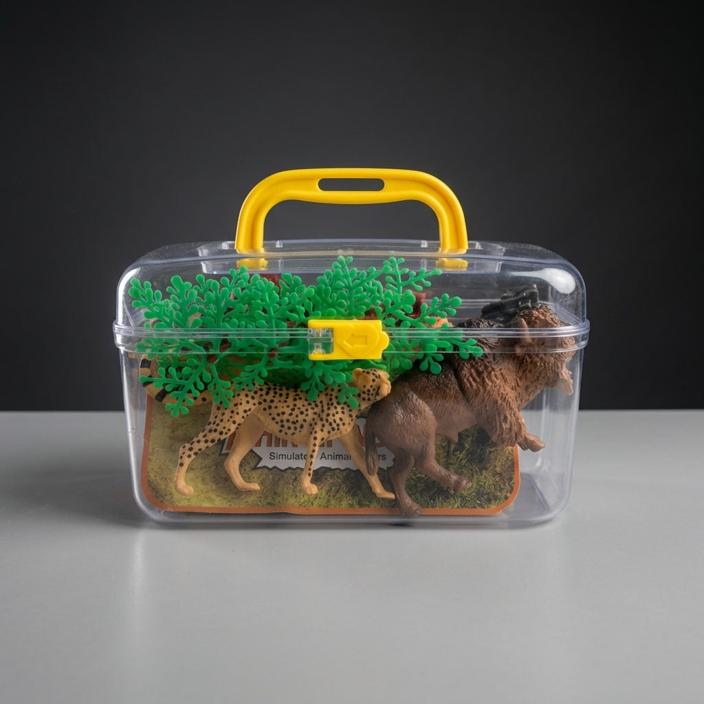 Animal World Safari Set – Wild Animals in a Portable Carry Case
