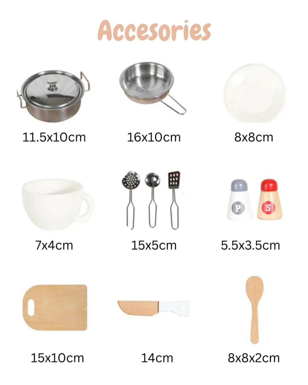 Little Angel Wooden Kids Kitchen – Pretend Play Set