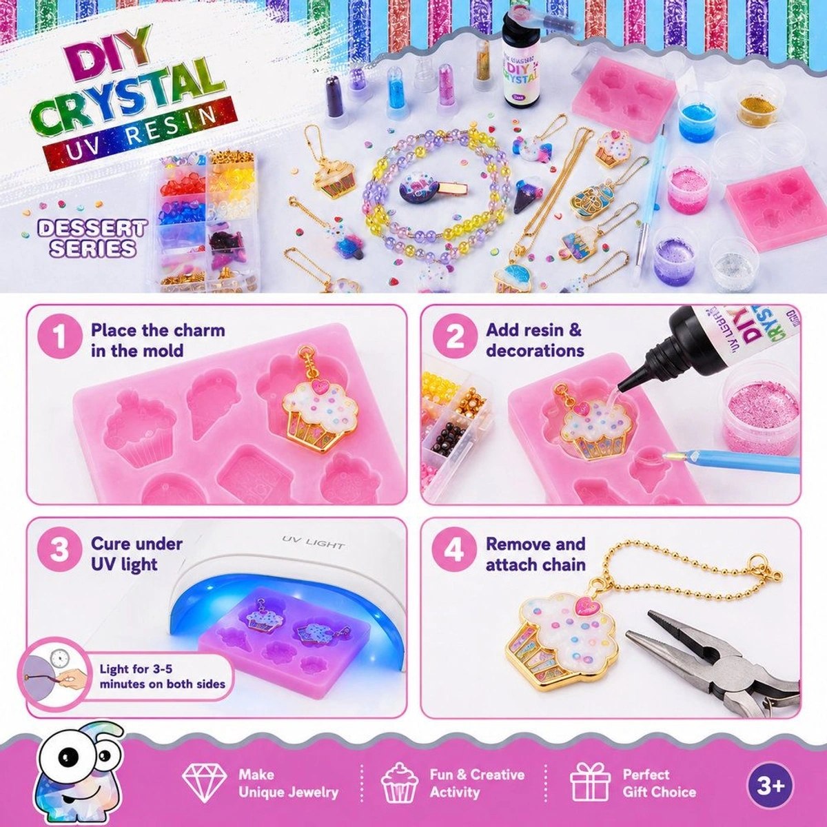 DIY Crystal UV Resin Jewelry Making Kit