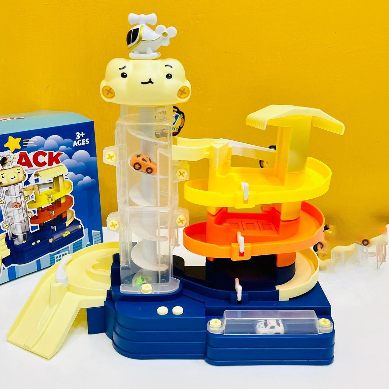 3-Level Car Track Playset with Elevator