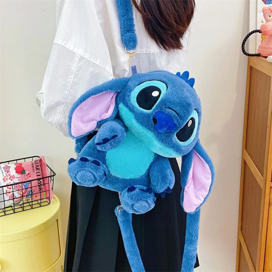 Stitch 2-in-1 Makeup Backpack – Soft Plush Design