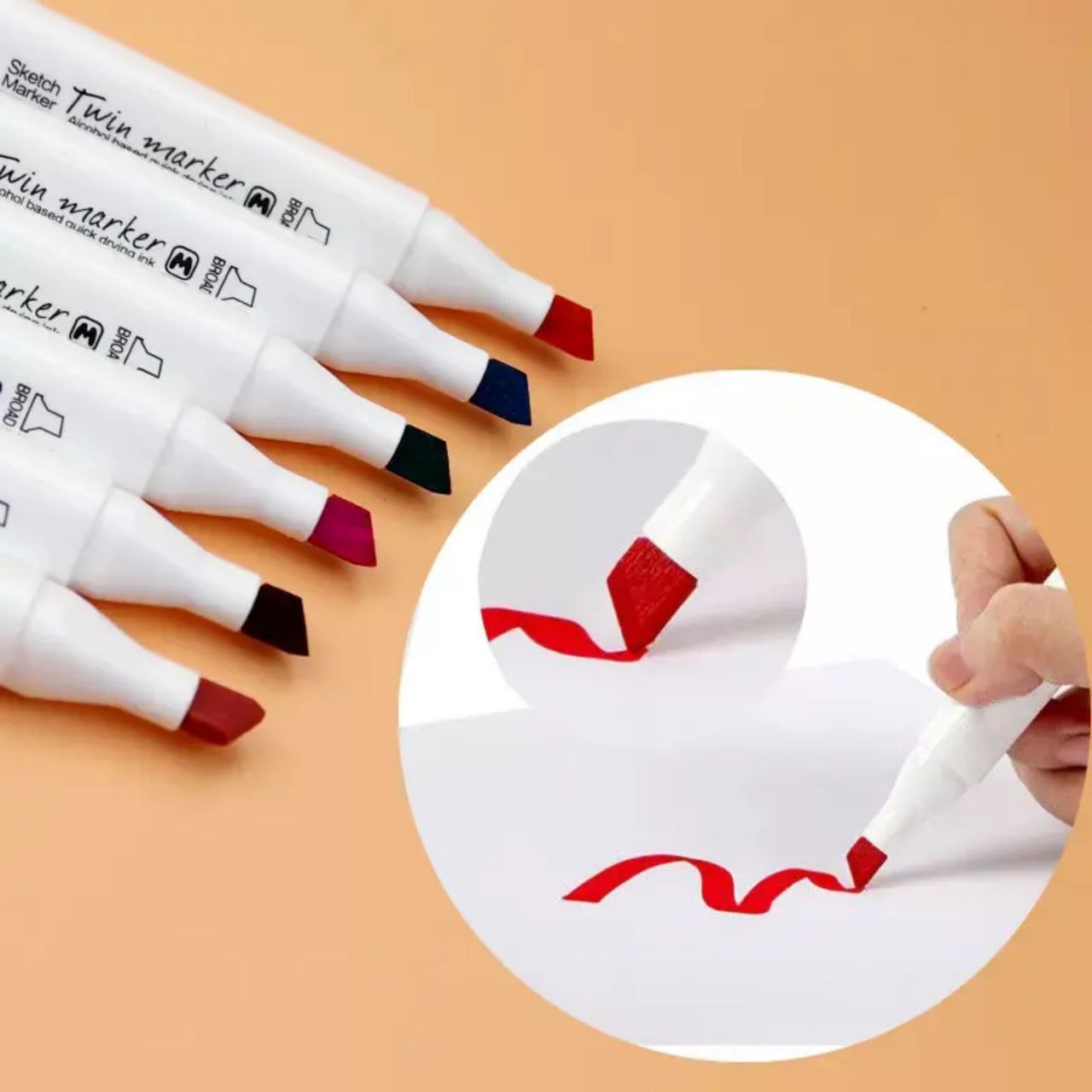 Touch Twin Marker Set – 48 Colors in Plastic Box