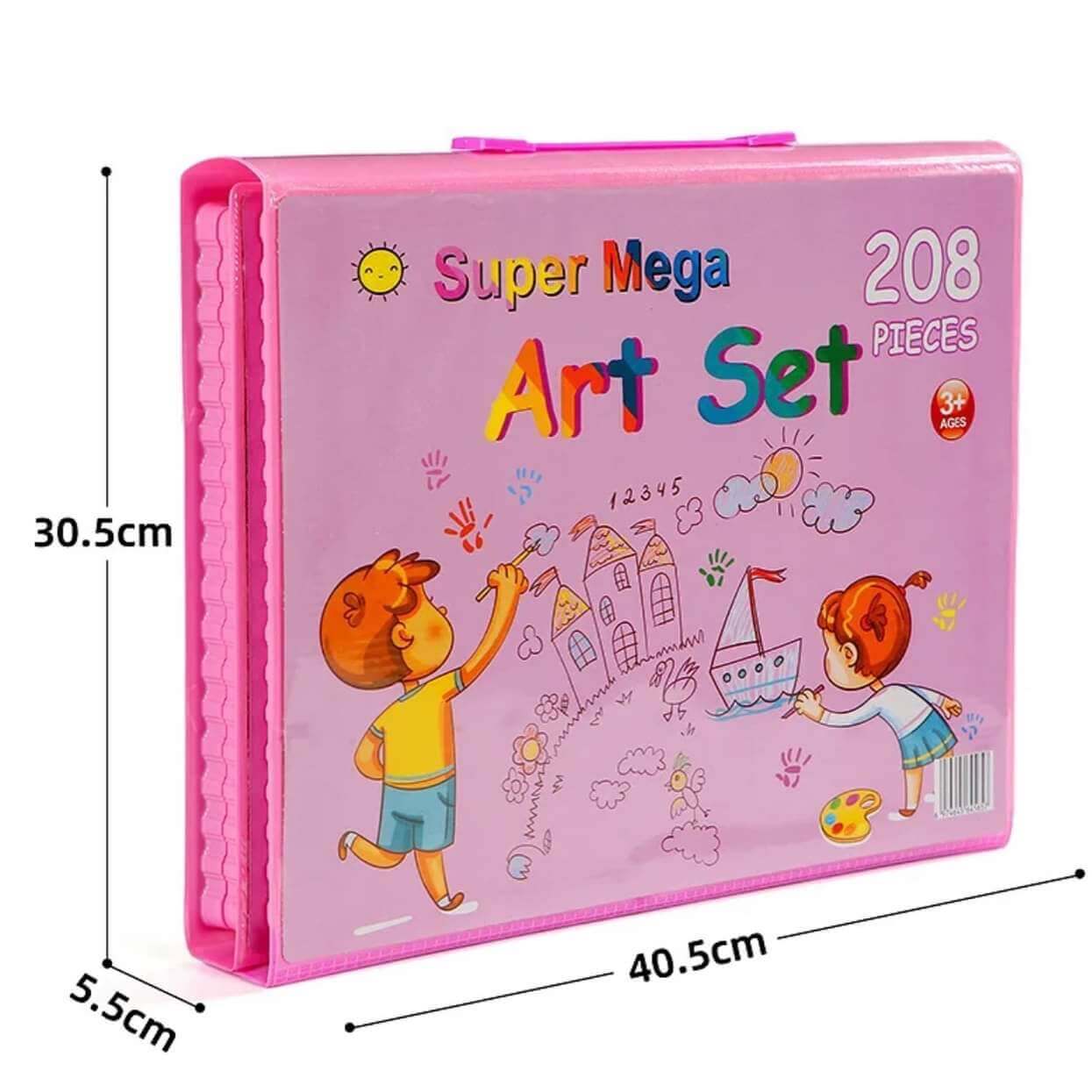 208-Piece Complete Art Set — Double-Sided Stand