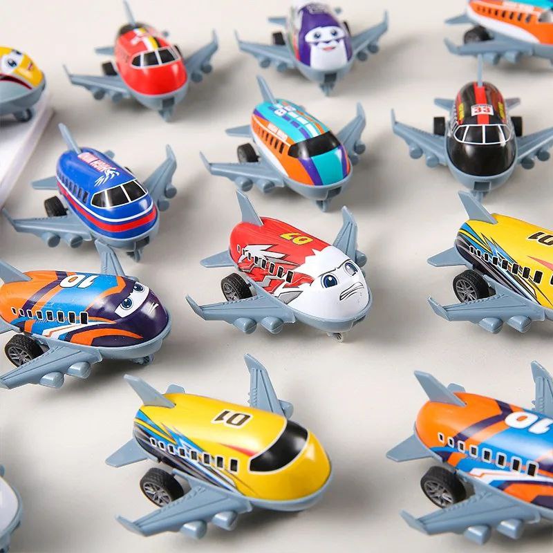 Pull-Back Toy Planes — 15-Piece Set with Storage Jar