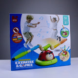 3-in-1 Musical Jump, Ring Toss & Rocket Launcher for Kids