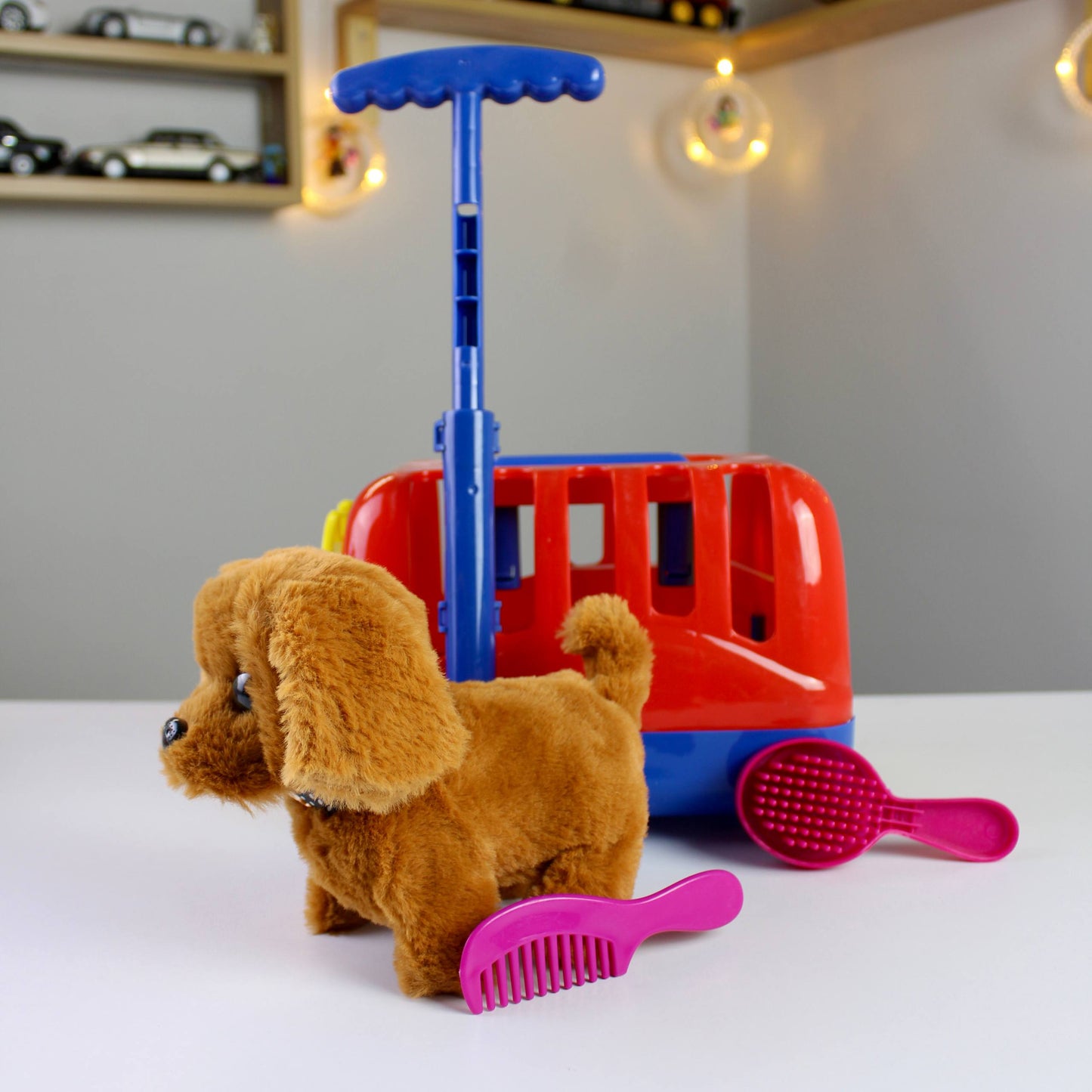 Cute Pet Puppy Toy with Trolley