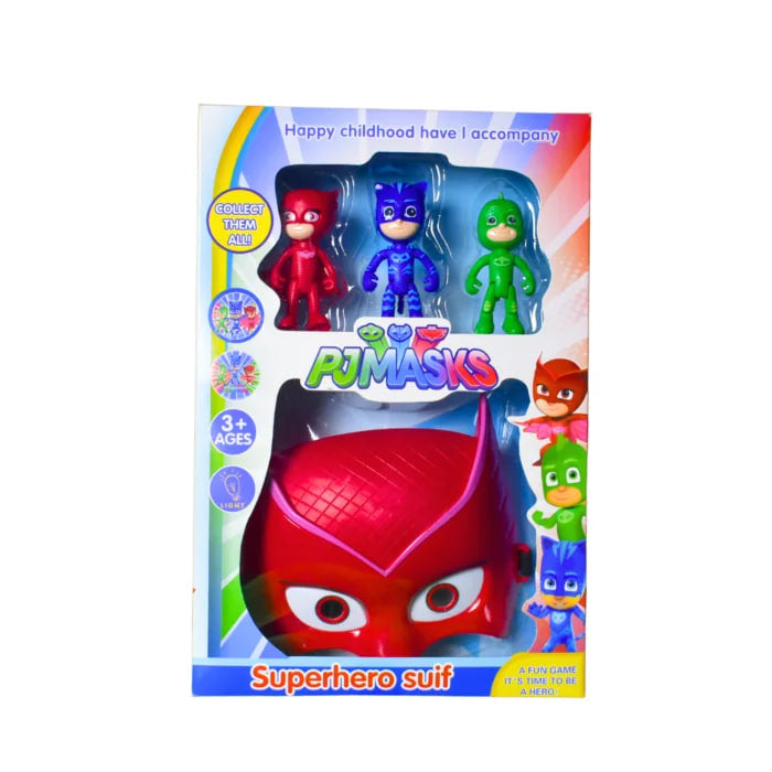 PJ Masks Action Figures Set – 3 Characters with Owlette Mask