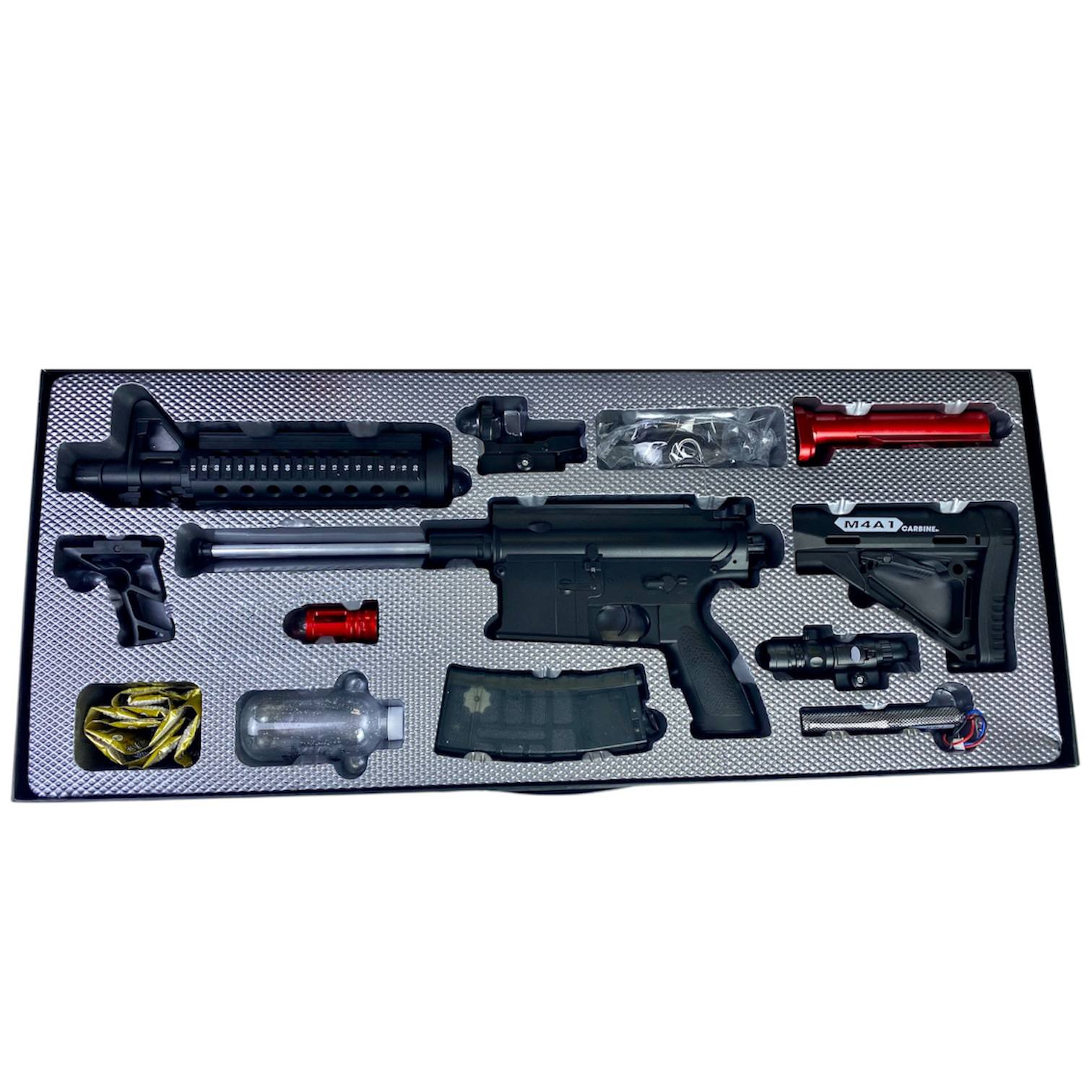 M4A1 Gel Blaster HD690E Electric Tactical Model – USB Rechargeable with Red Dot & Laser Sight