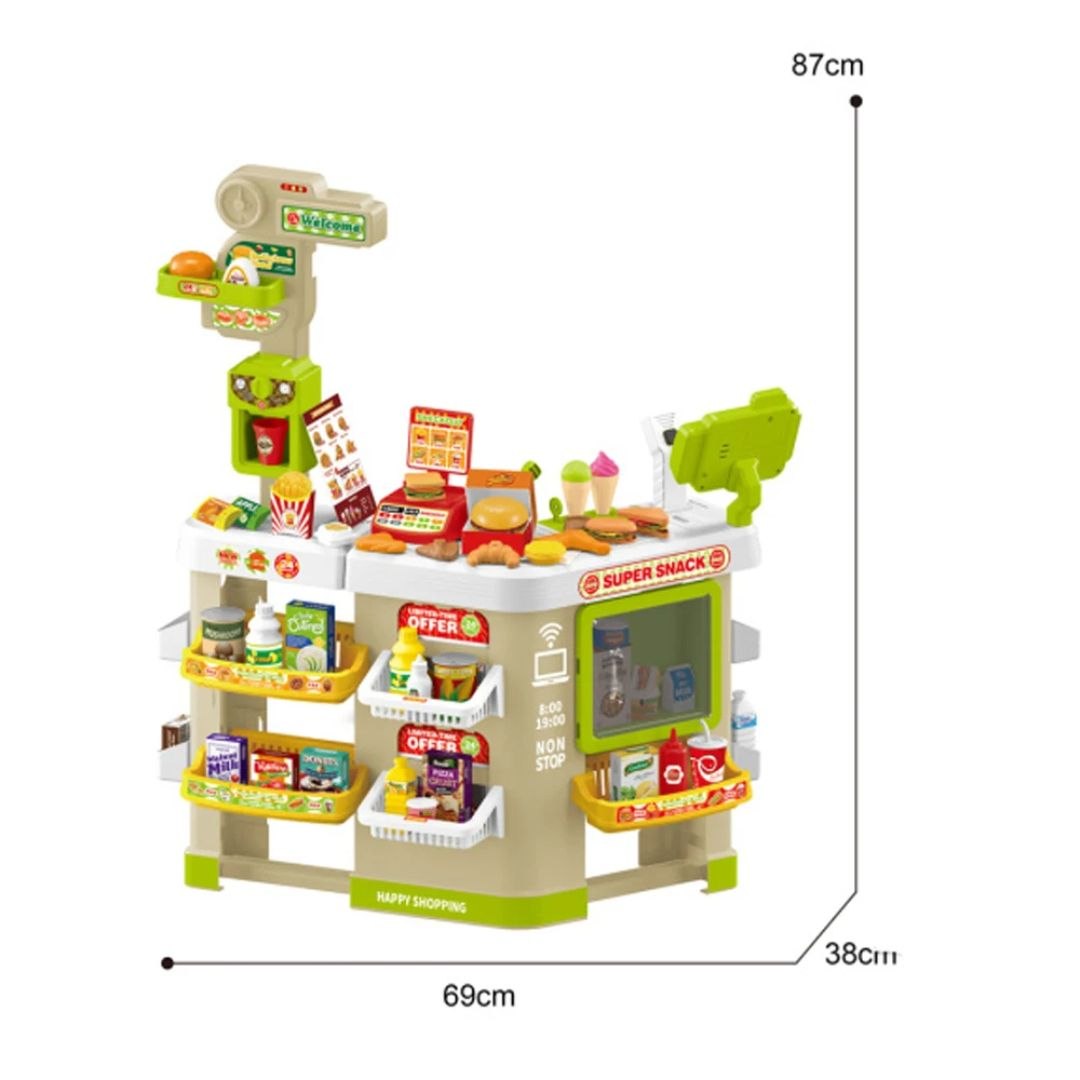 Fast Food Supermarket Play Set – 105 Pieces