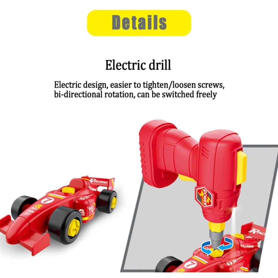Kids Racing Car Workshop Set – 86+ Pieces DIY Building Kit