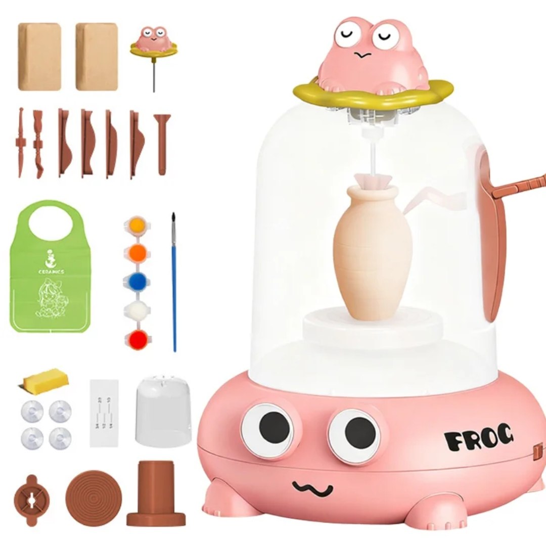 Kids Electric Pottery Wheel Set – Frog Art Kit