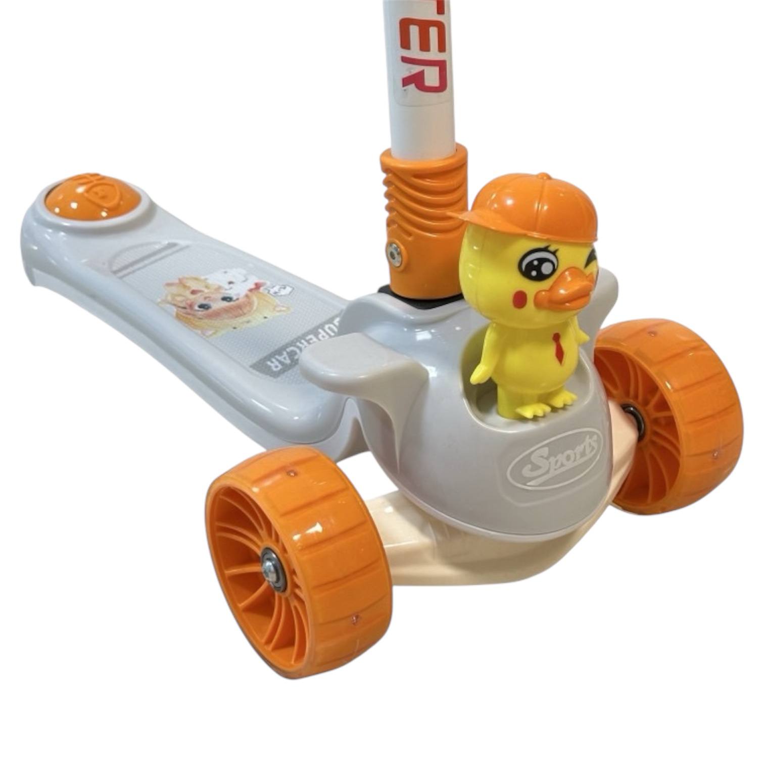 Cute Duck 3-Wheel Scooter with Lights & Music