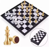 Luxury Magnetic Staunton Chess Set – Gold & Silver Edition (35.5 cm)