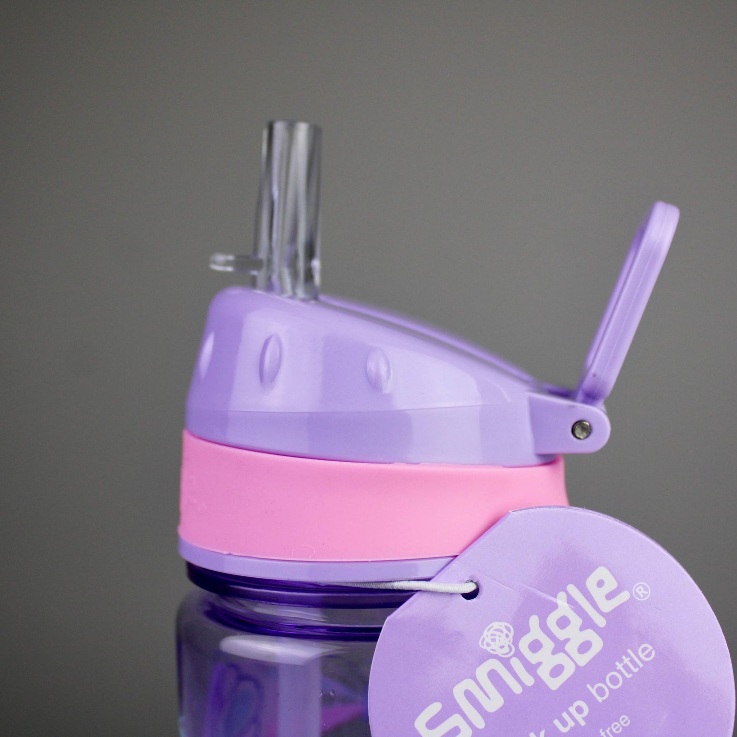 Smiggle Girly Bottle – 650ml BPA-Free Tritan Bottle with Built-In Straw