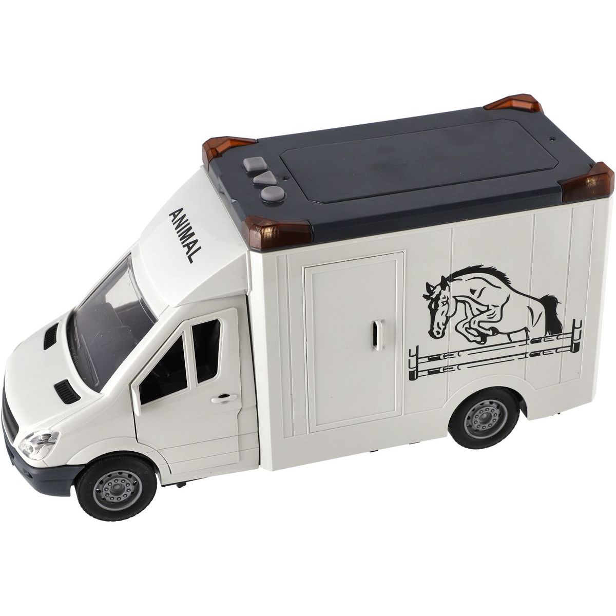 Jinjia Animal Transport Truck – Realistic Lights & Sounds with Horse Figure