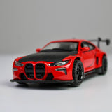 BMW M4-Inspired Racing Car Die-Cast 1:28 – Metal Model with Lights & Sounds