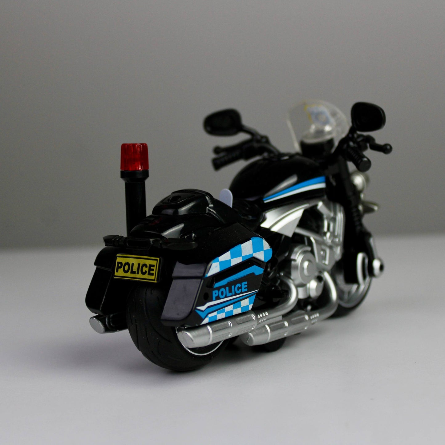 Police Motorcycle 1:12 – Pull-Back Model with Lights & Siren Sounds