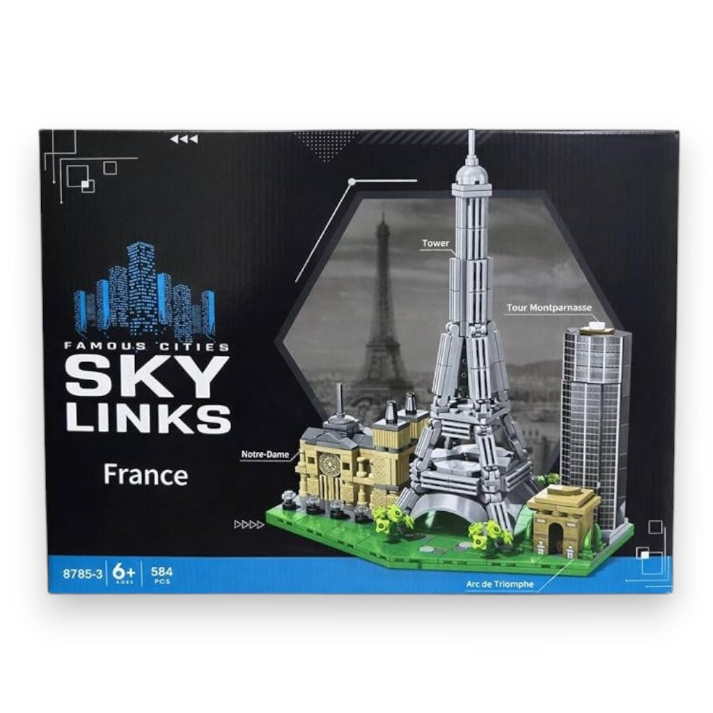 Sky Links المدن الشهيرة فرنسا – مجموعة بناء معلم باريس من 584 قطعة | موديل 8785-3