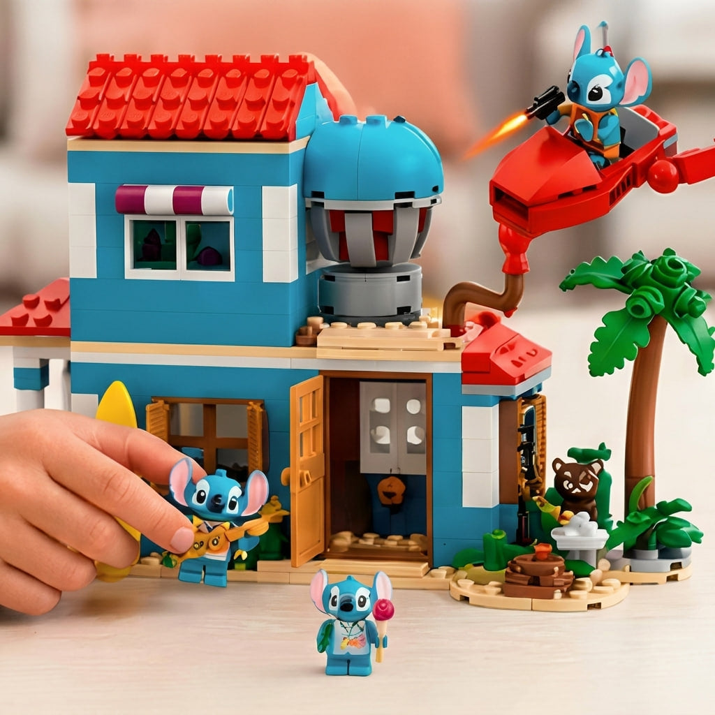 SiTiCH Small Villa 536-Piece Building Set – Stitch Beach Villa Adventure