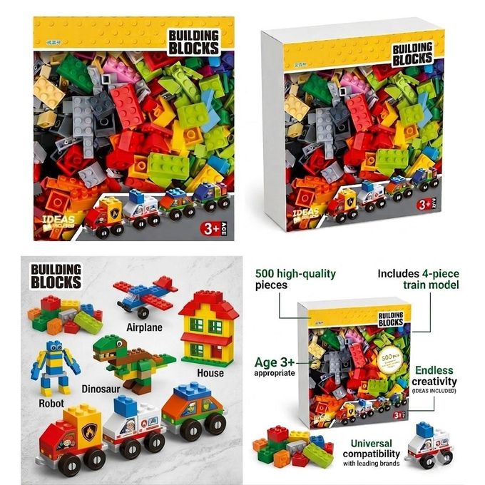 500-Piece Building Blocks Set – Creative Construction & STEM Learning Toy