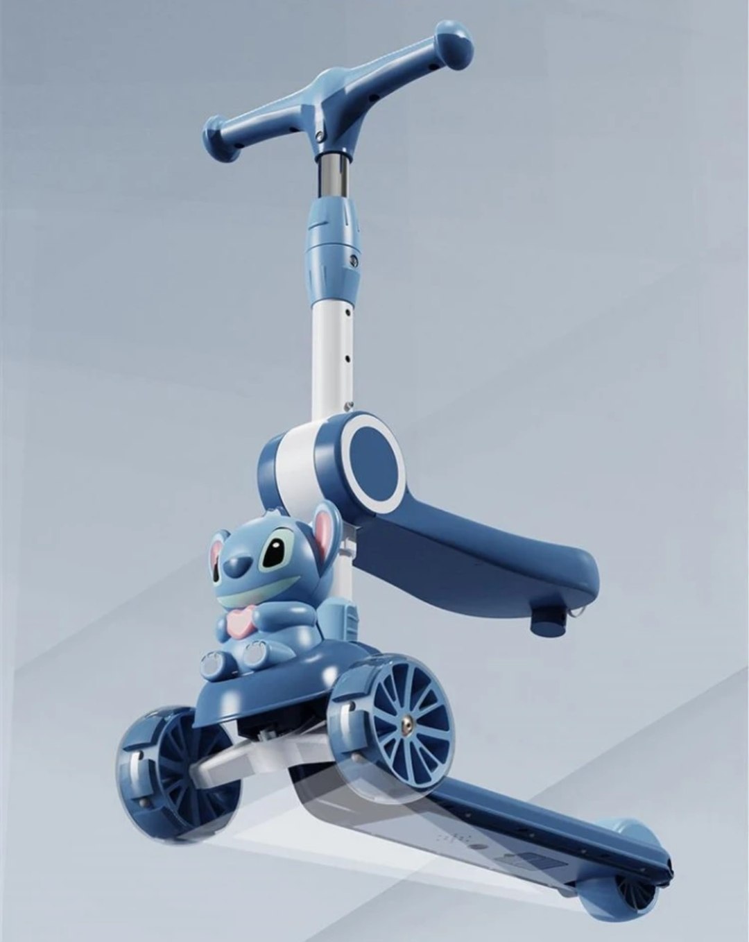 Stitch Kids Scooter – 3-Wheel Adjustable Height Scooter