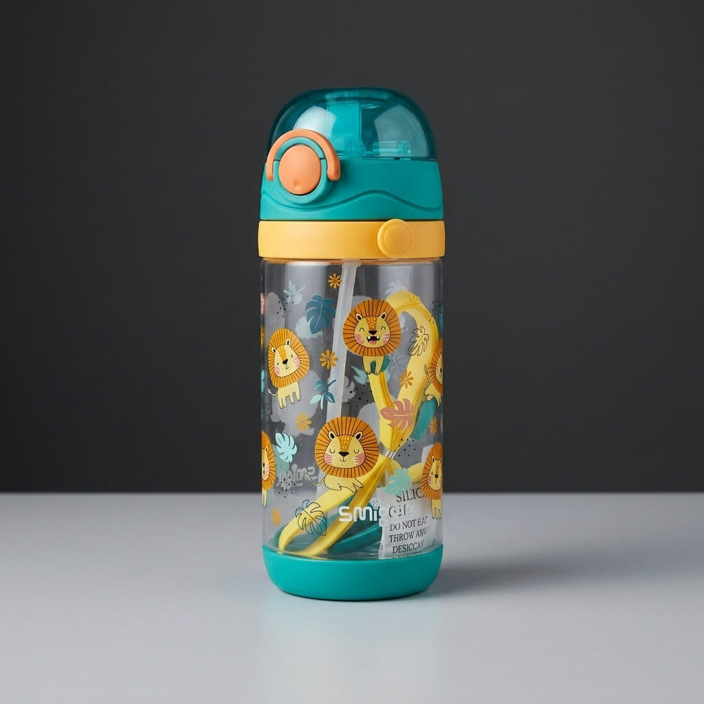 Smiggle Kids Water Bottle – 600ml BPA-Free Bottle with Silicone Straw