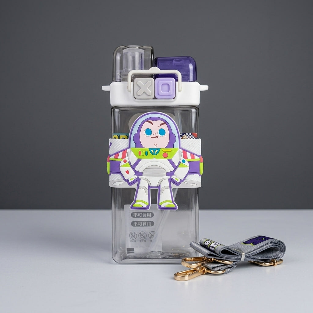 Buzz Kids Water Bottle – 520ml BPA-Free Bottle with Silicone Straw