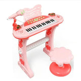 Kids Electronic Keyboard – 37-Key Musical Keyboard with Microphone, Stand & Stool