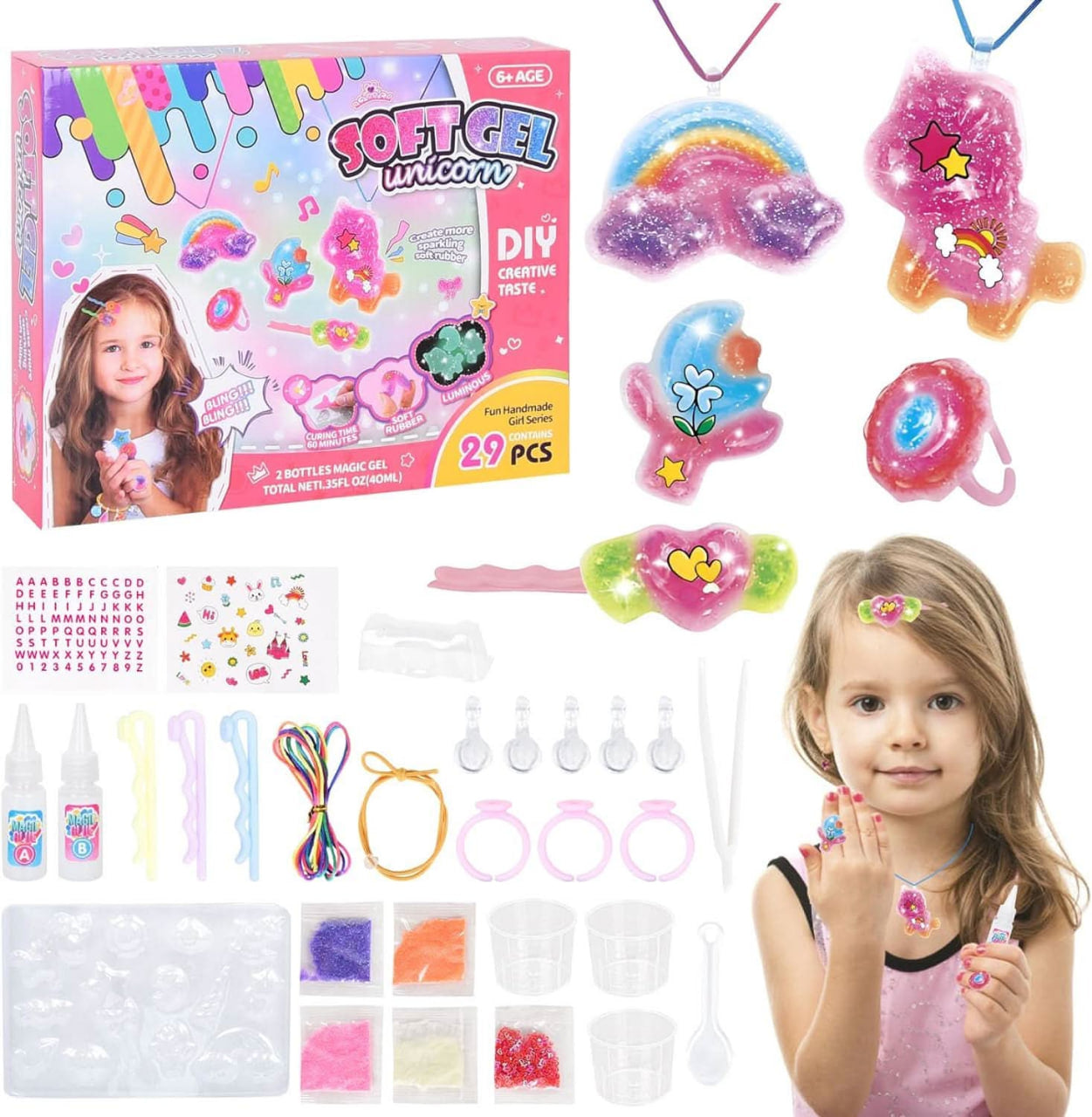 Soft Gel Unicorn – DIY Unicorn Jewelry Making Kit