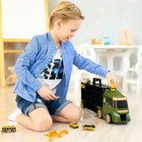 Military Transport Truck – Car Carrier & Storage Playset