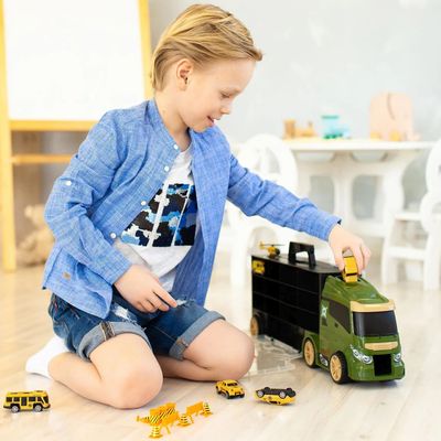 Military Transport Truck – Car Carrier & Storage Playset