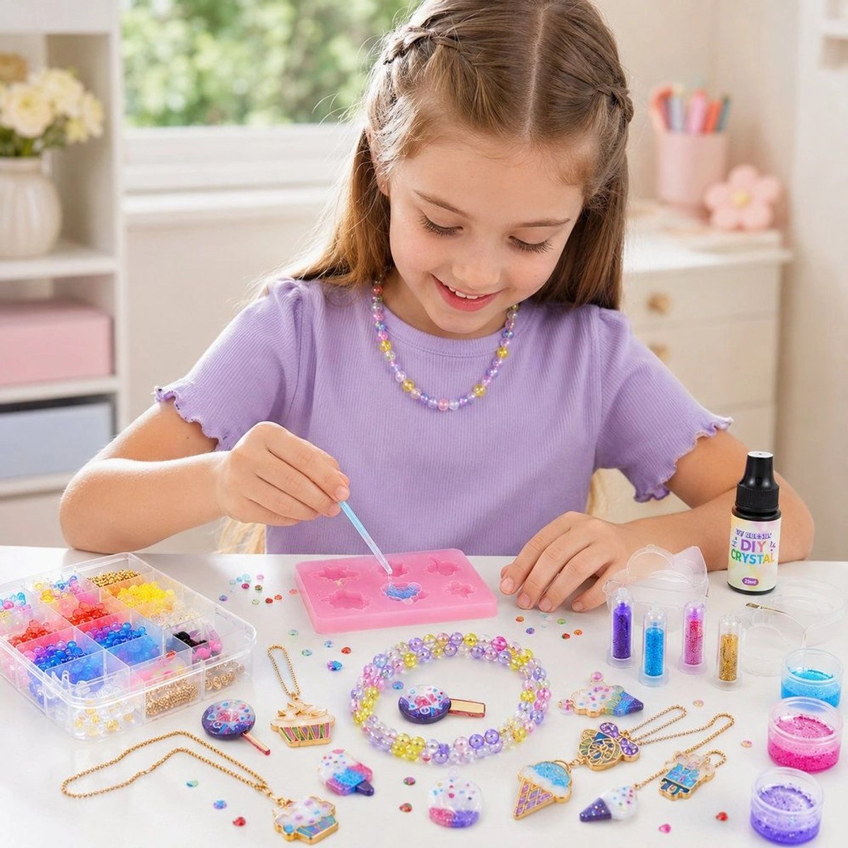 DIY Crystal UV Resin Jewelry Making Kit
