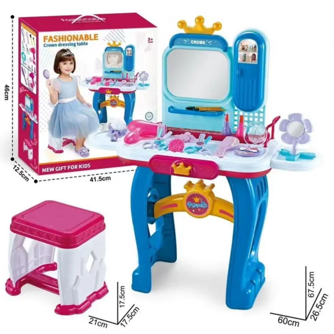 Kids Vanity Makeup Set – Crown Design