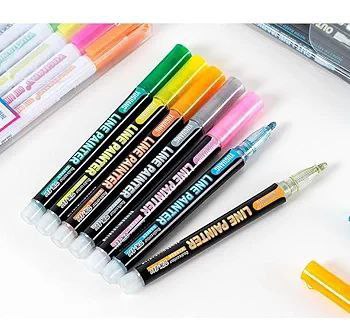 مجموعة أقلام تحديد جديدة - 12 لونًا لامعًا 