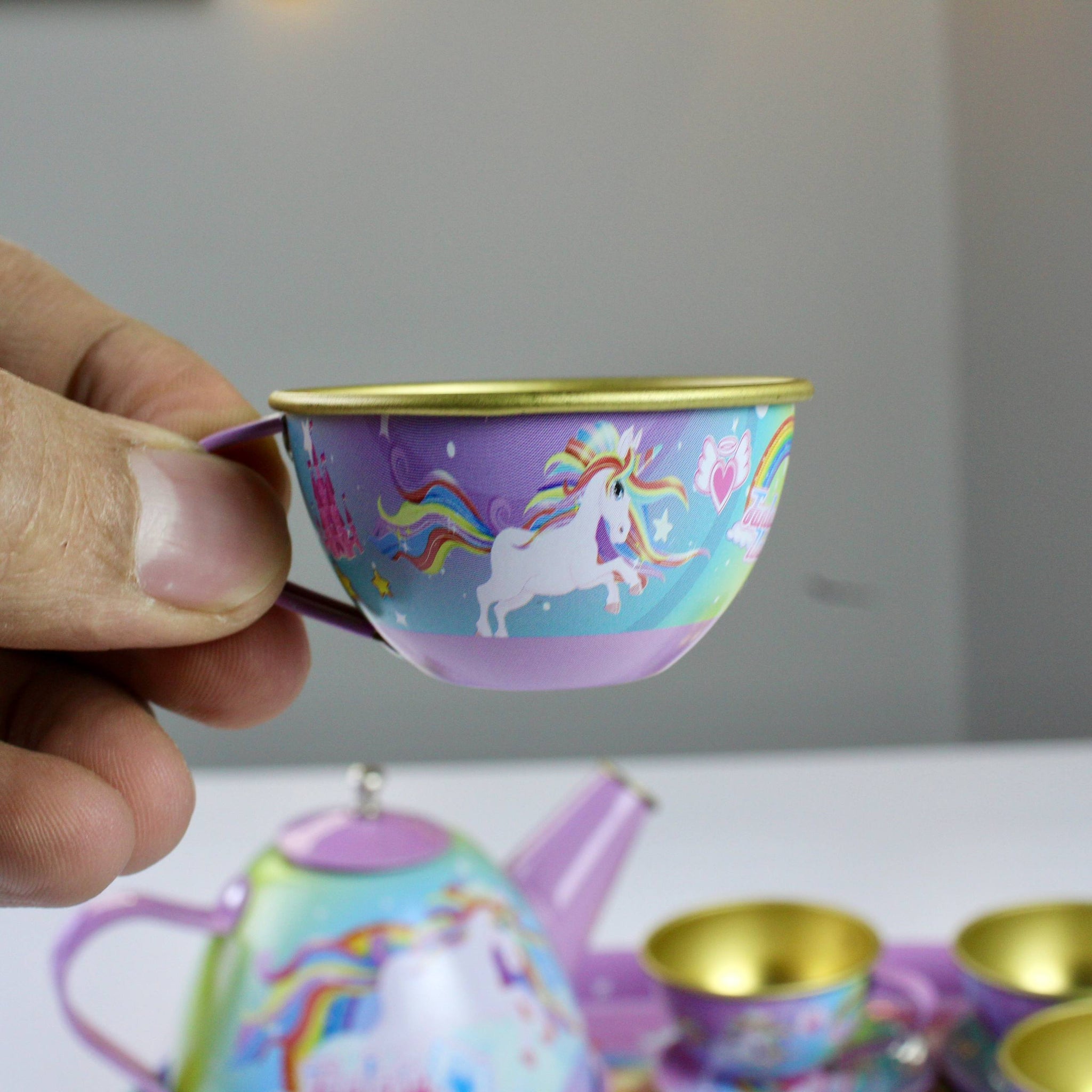 طقم شاي معدني للأطفال – يونيكورن (Fantasy Unicorn)