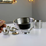 طقم أواني مطبخ للأطفال من الستانلس ستيل – 11 قطعة