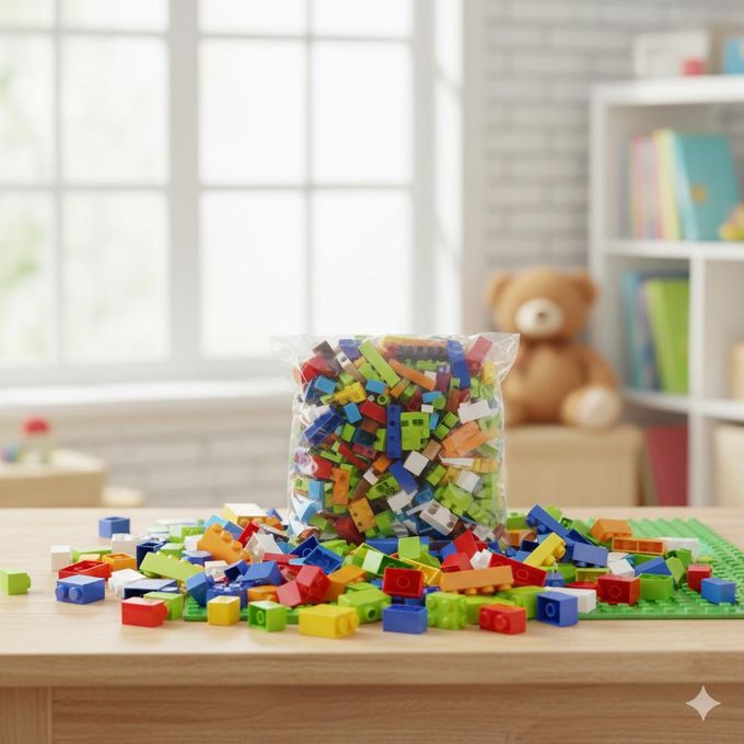 مجموعة مكعبات بناء 500 قطعة – لعبة إبداعية تعليمية للأطفال