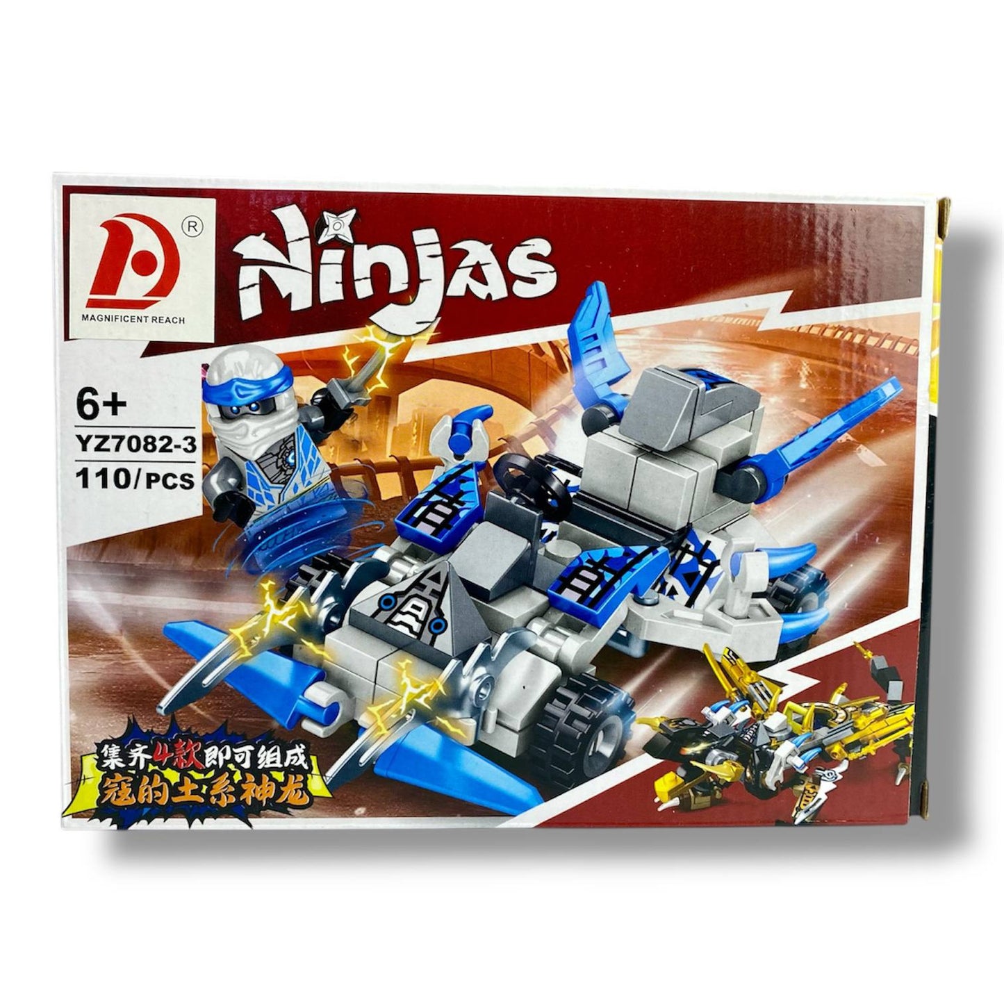 Ninja Dragon Building Blocks Set (107-113 pieces)