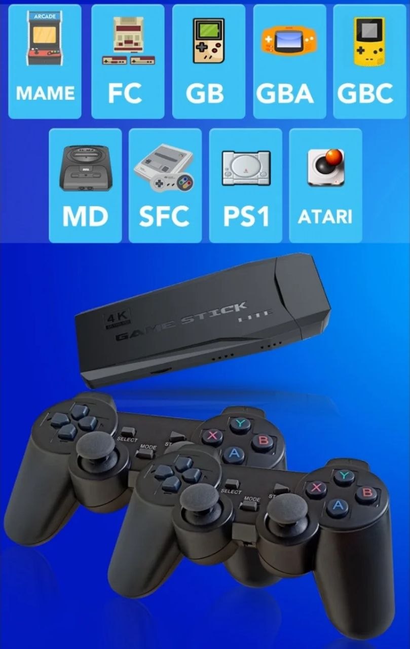 Game Stick Lite Wireless Console – 18,000+ Retro Games