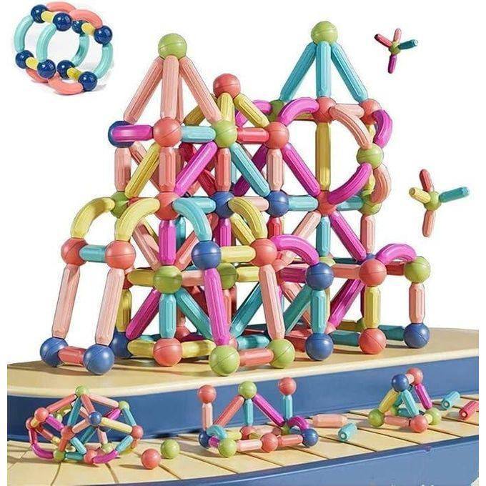 Magnetic Building Blocks Set – 64 Pieces Colorful Magnetic