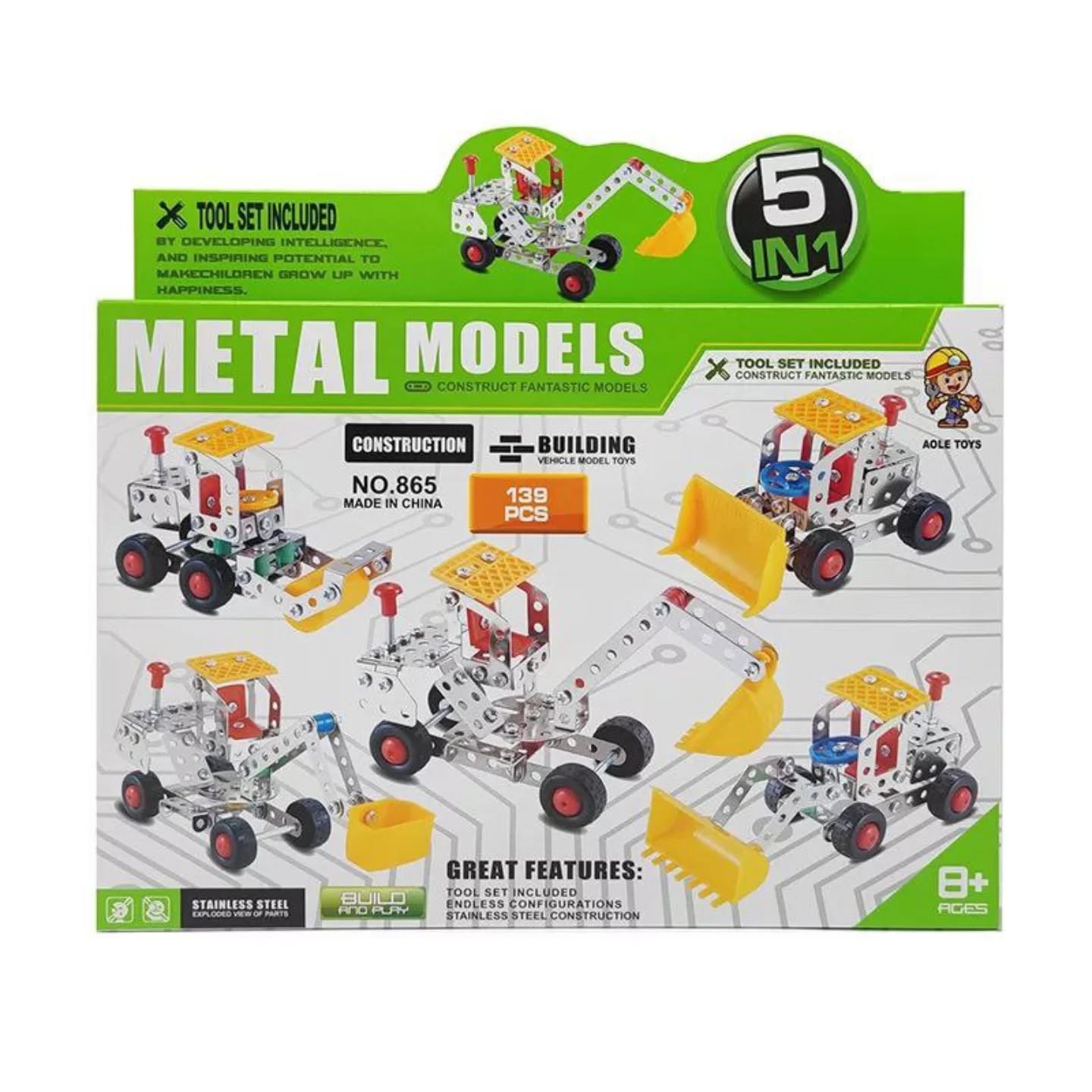 Little Mechano Building Set – 139 Pieces Engineering Construction Toy
