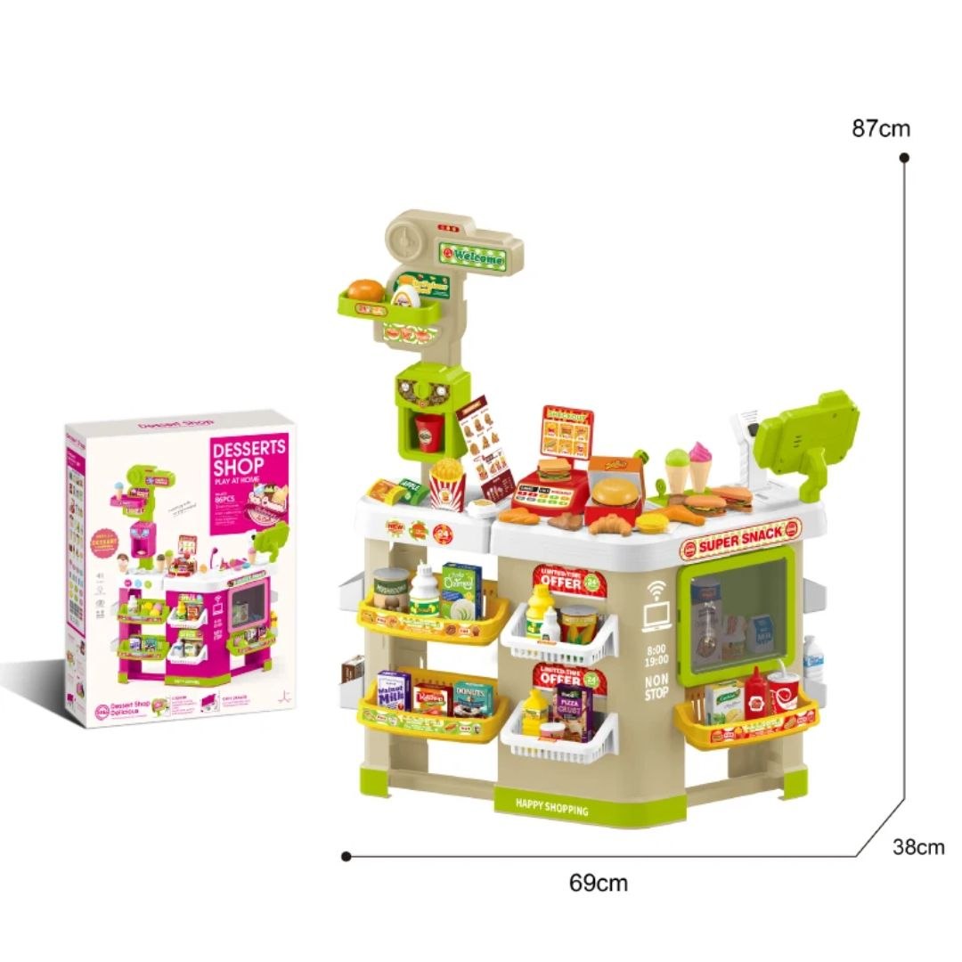 Fast Food Supermarket Play Set – 105 Pieces
