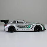 سيارة سباق AMG GT3 المصبوبة من المعدن - بمقياس 1:24 مع أضواء وأصوات